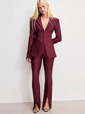 127- Good American Dolly Joleans Compression Shine High Rise Pants Size XL